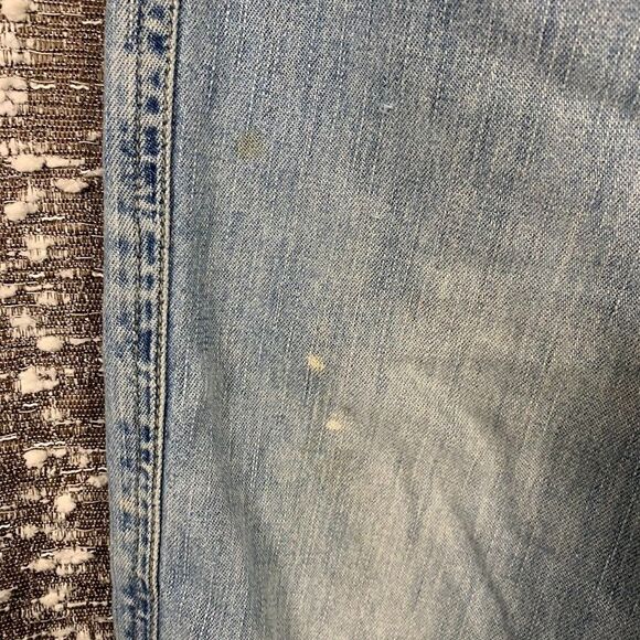 Vintage Y2K‎ Repair Branded Distressed Denim Jeans 5 Button Fly Women's 7/8 - Picture 3 of 14